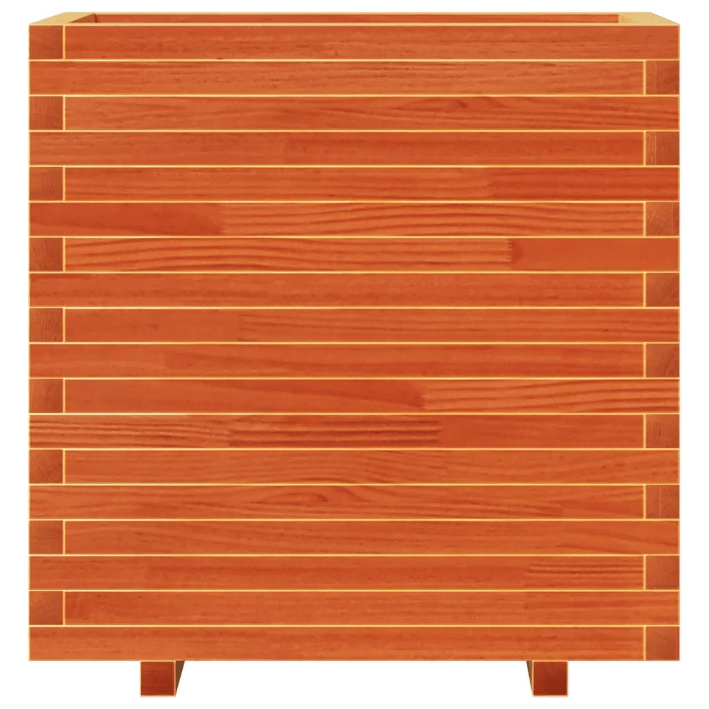 Fioriera Giardino-Vaso da Esterno-Contenitore per Piante Marrone Cera 70x40x72 cm Legno Massello Pino