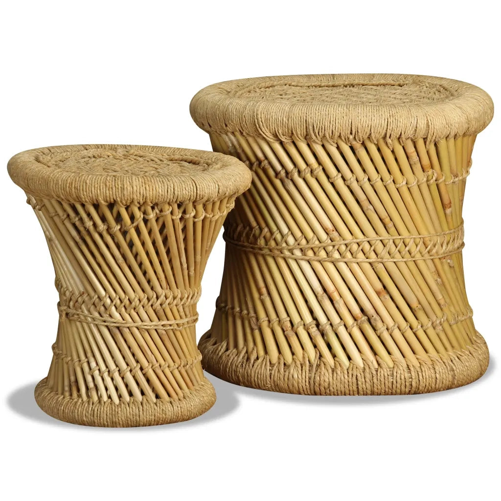 Sgabelli 2 pz in BambÃ¹ e Juta cod mxl 60674