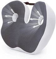 Cuscino da sedere con schiuma espansa, respirante e antiscivolo, riduce la pressione sulla schiena, adatto per un lungo sedere in ufficio - grigio