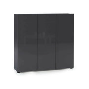 Scarpiera Stamira, Mobile portascarpe, Armadio da ingresso multiuso, Mobiletto per calzature, Made in Italy, 120x34h115 cm, Antracite