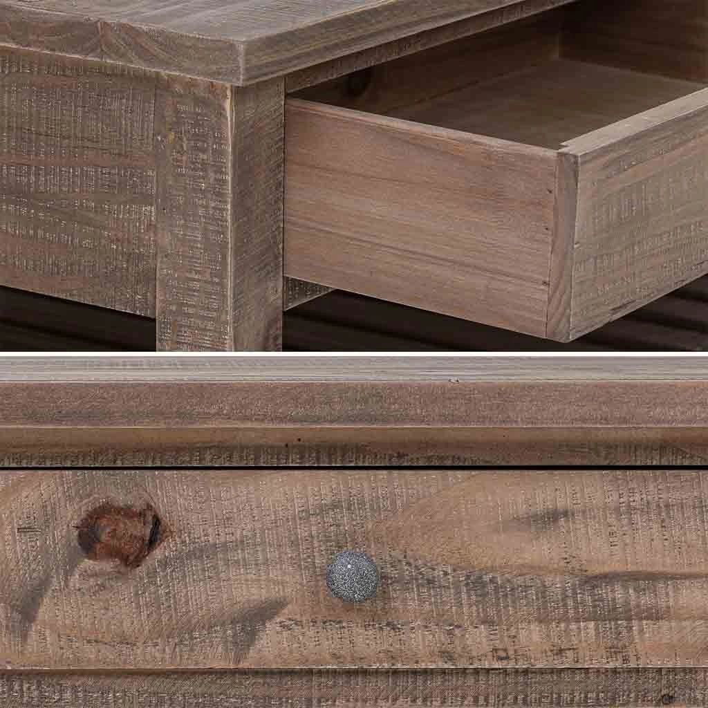 Tavolino in legno marrone 120x70x45h cm