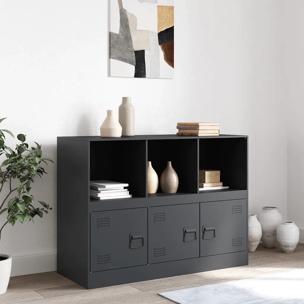 Credenza Antracite 99x39x73 cm in Acciaio 841789