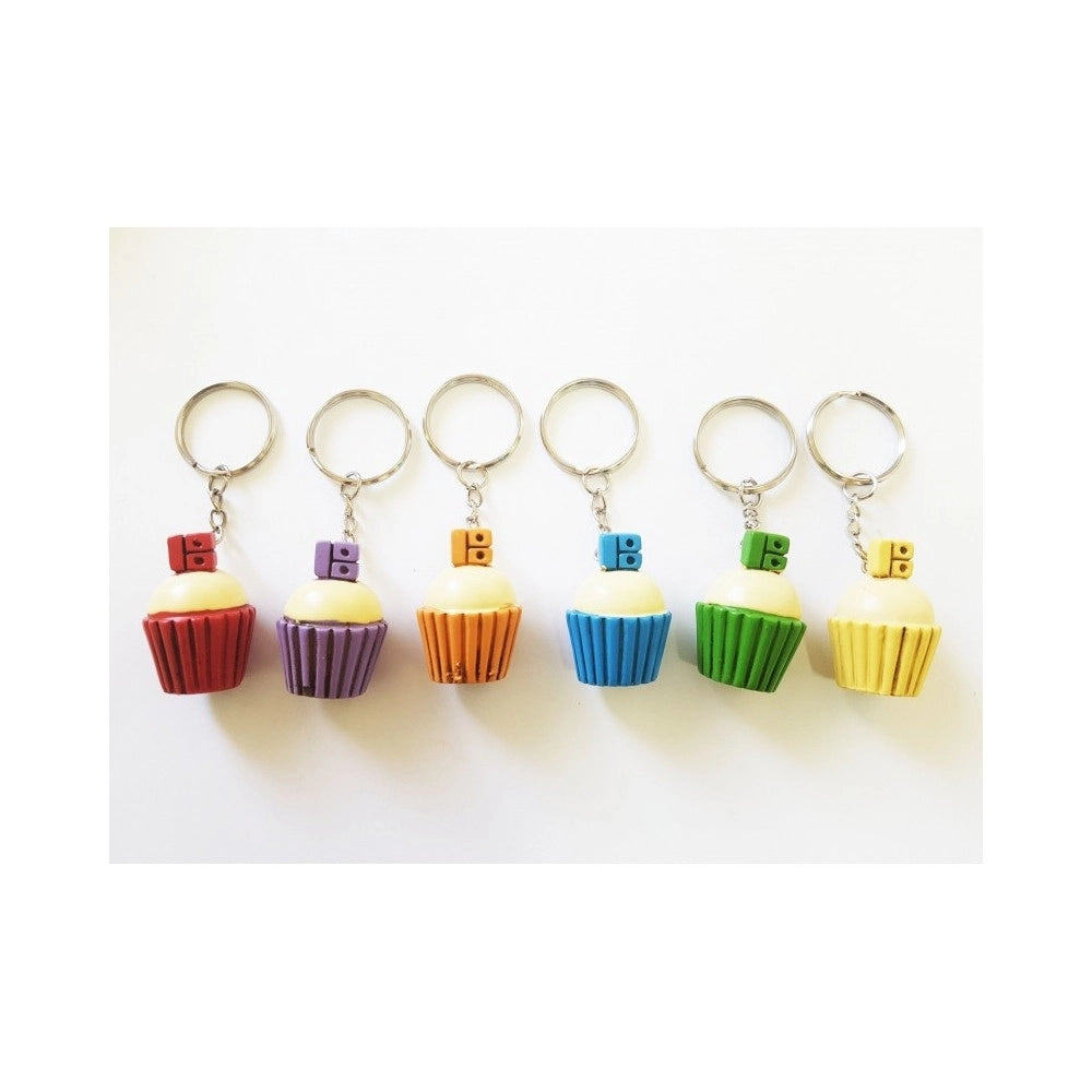 Trade Shop - Set Bomboniere Cup Cake Dolci Per Festa Compleanno 18 Anni Ceramica Porta Chiave -