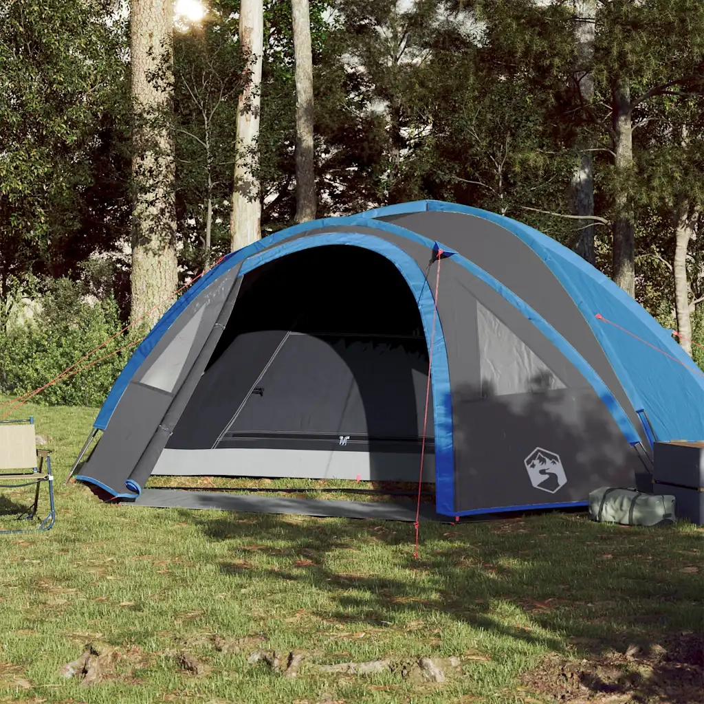 Tenda da Campeggio a Cupola per 4 Persone Blu Impermeabile 94350