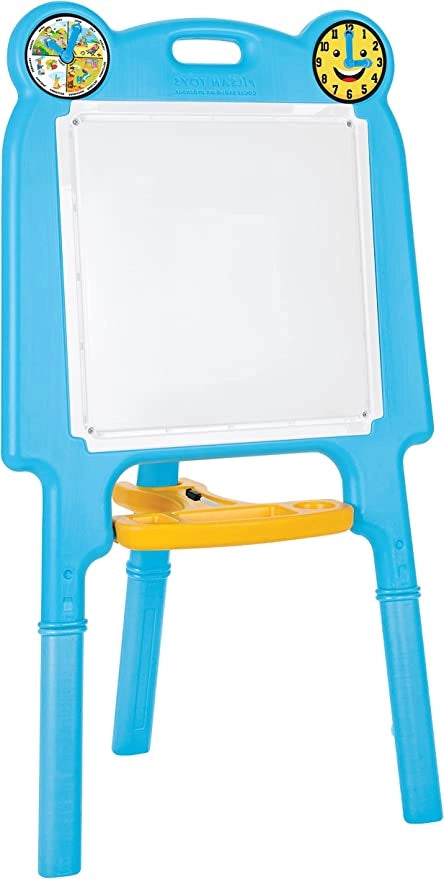Lavagna Bambini Grande cavalletto di Plastica Altezza Regolabile accessori da Doppia Faccia numeri Bianca cm Cancellabil