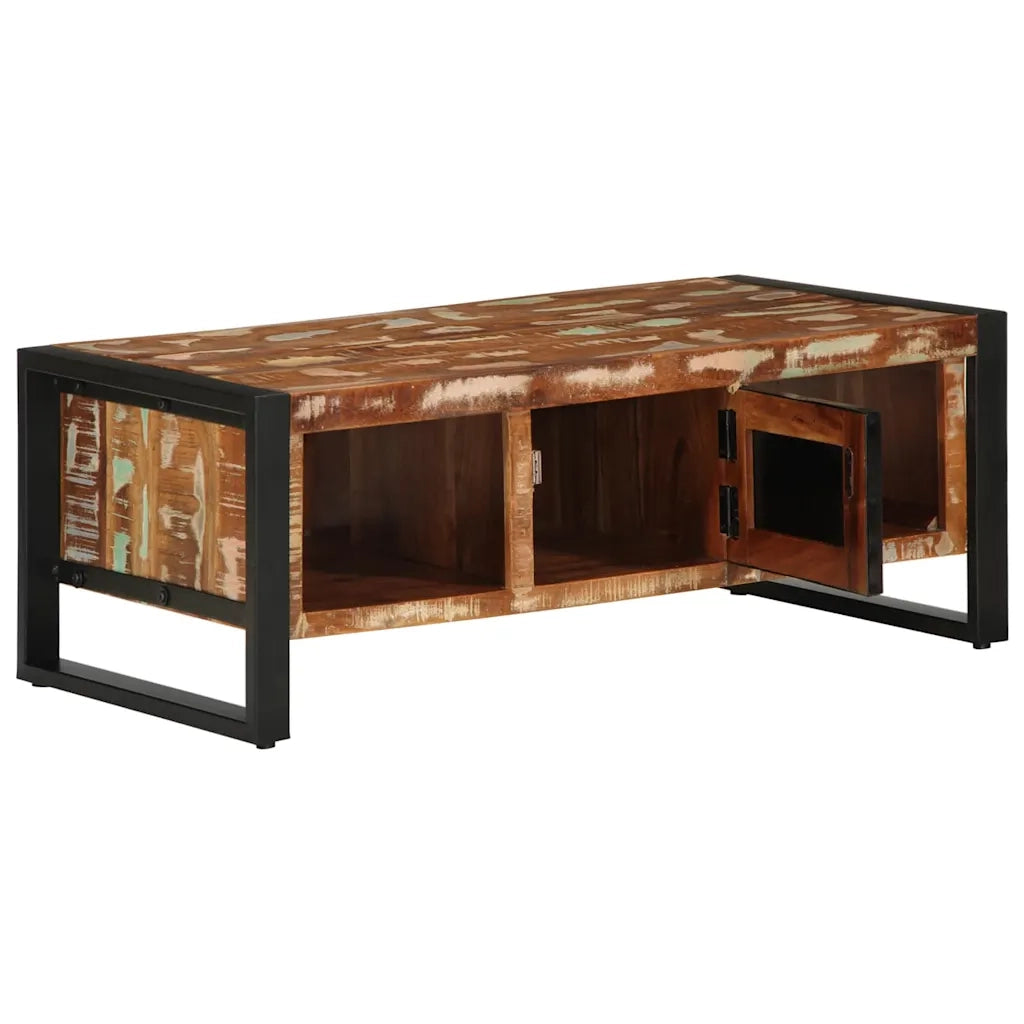 vidaXL Tavolino Salotto Multicolore 90x50x36cm Legno Massello Recupero