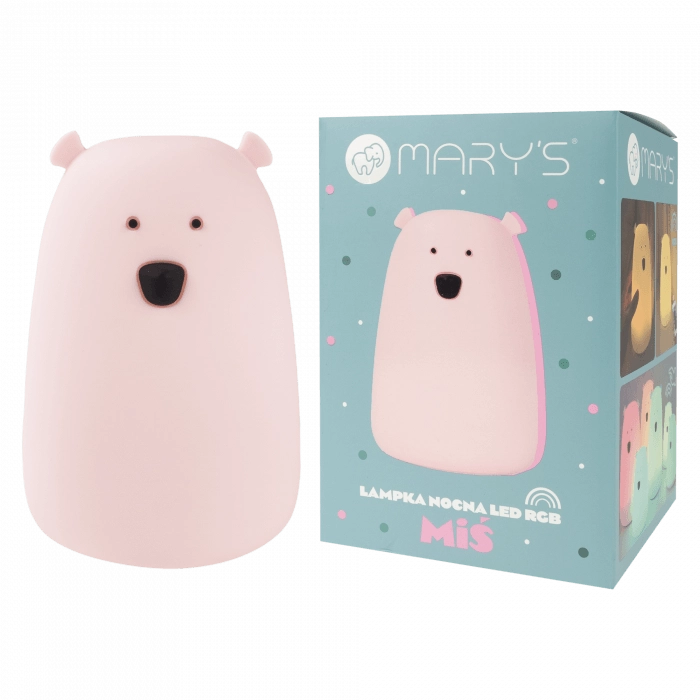 Luce notte bimbi orso grande RGBW telecomando rosa
