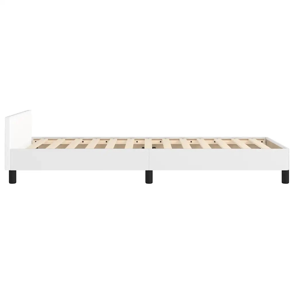 Giroletto con Testiera Bianco 90x200 cm in Similpelle cod mxl 45159