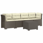 Divano da Giardino a 4 Posti con Cuscini in Stile Rattan PP 3443882