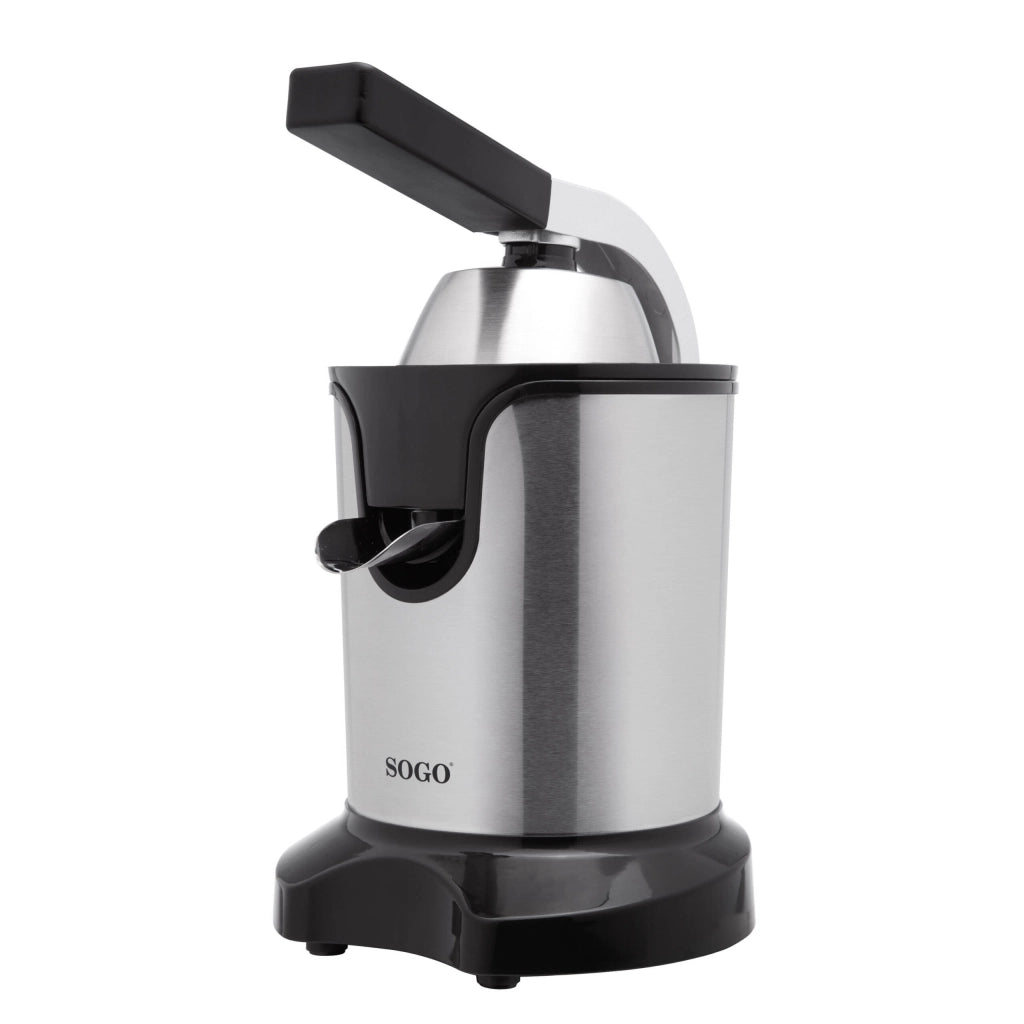 Spremiagrumi elettrico con leva, 2 coni acciaio inox, capacità 0,55L, rotazione 100rpm 600W - SOGO