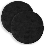 Federa 2 pz HEERLEN Nero Ø 50 cm Pelliccia di Coniglio Finta 922809