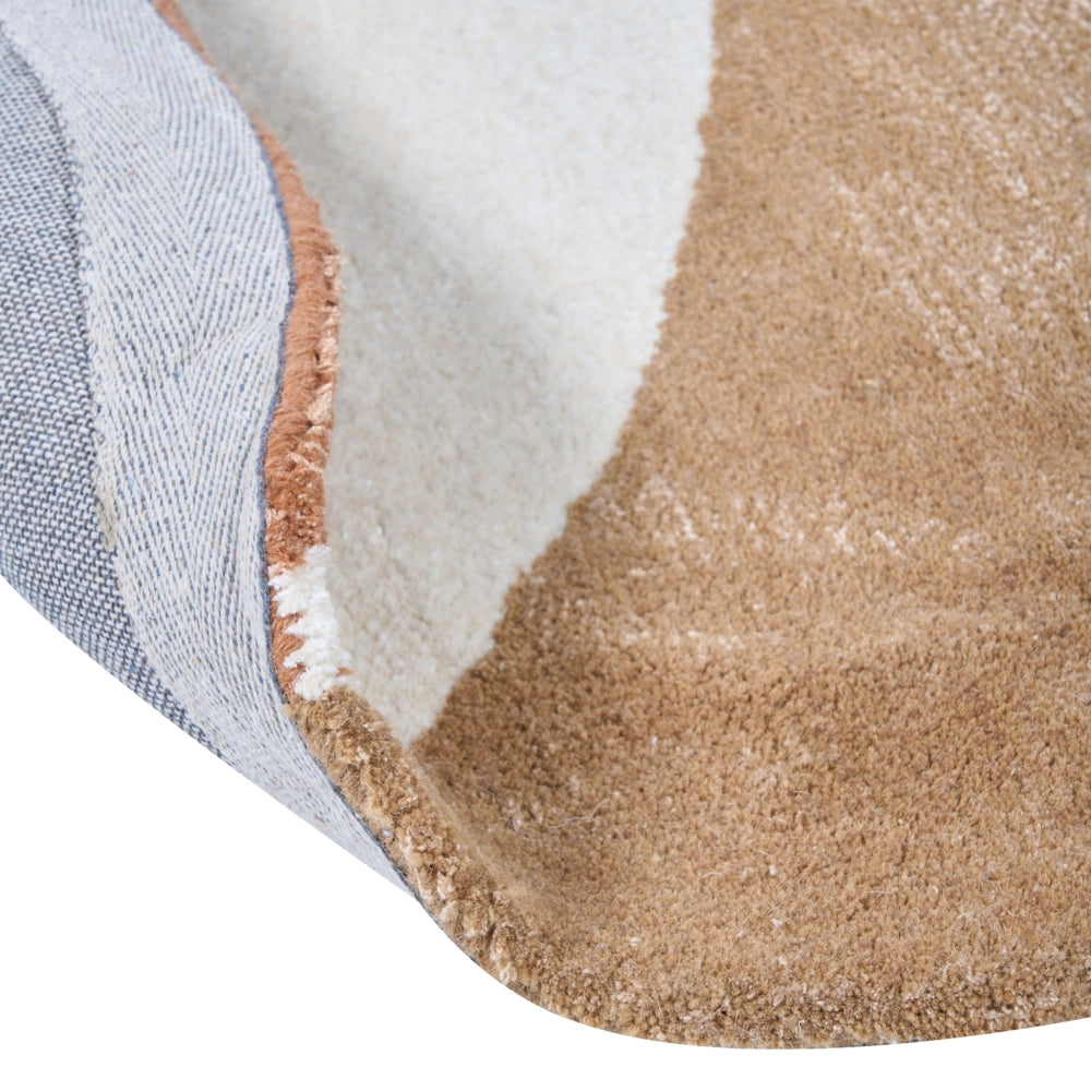 Tappeto per aree multicolore in viscosa e lana di forma ovale 160 x 230 cm in stile moderno e glam.
