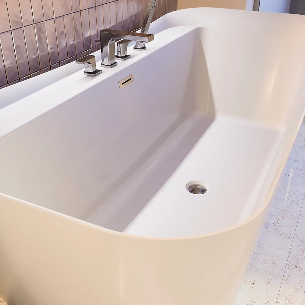 Vasca da bagno freestanding 170cm in acrilico bianco lucido | Elisabetta