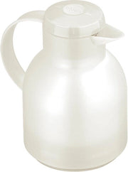 Termoskan 1 litro con chiusura rapida a pressione 100% ermetico 12 ore caldo 24 ore freddo trasparente bianco plastico - Samba 504687
