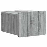 Comodino | Armadio da Notte | Mobiletto da notte a muro Grigio Sonoma 33 x 34,5 x 24 cm