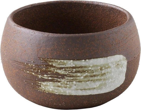Vaso Bonsai Ceramico Artigianale con Fusto di Scarico 10 cm - Made in Giappone - Bonsai Bambù Piccoli Alberi da Giardino Piante di Fiori Piante Succulente per Interni - Disegno Bianco e Nero