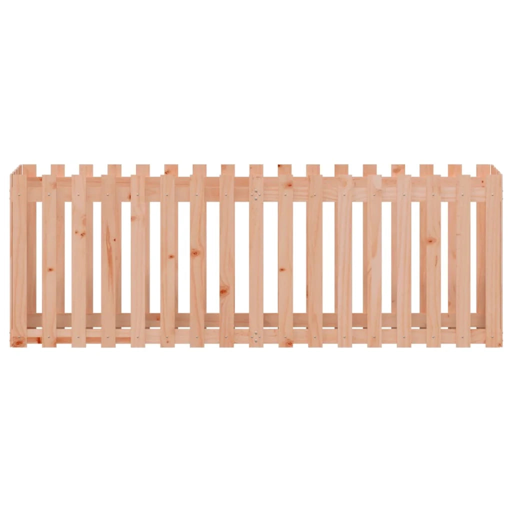 Fioriera rialzata per piante e fiori adatta a terrazze giardini e orti. Completa di recinzione in legno massello di abete Douglas marrone (02_0039821).