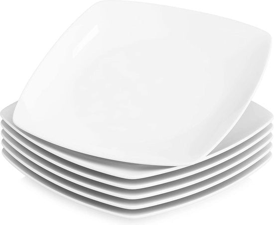 Set da tavola porcellanato 6 pezzi, piatto da pranzo piccolo per 6 persone, serie Julia