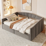 Letto divano imbottito 140x200 cm con contenitore idraulico