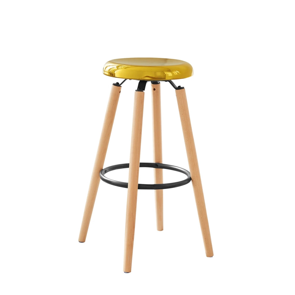 Sgabello da bar Sgabello Cucina Alto Sedia da colazione Gambe in faggio, Altezza del Sedile: 73 cm, FST89-G