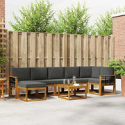 Set di divani da esterno con cuscino 8 pcs Naturale e Antracite