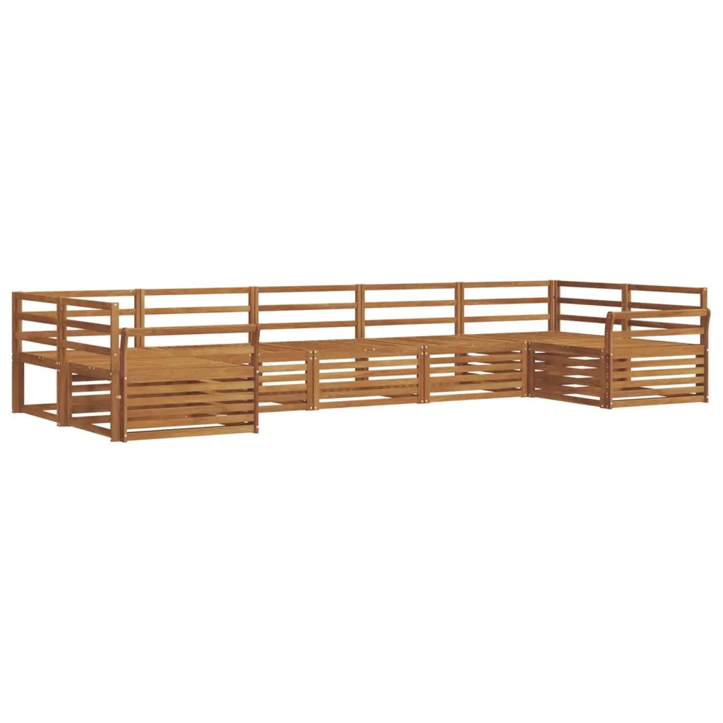 Set di divani da esterno 7 pcs Naturale
