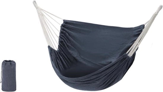 Sedia da Appendere Inclinabile - Portatile per Interni ed Esterni - Grigio Scuro - 130 x 100 cm