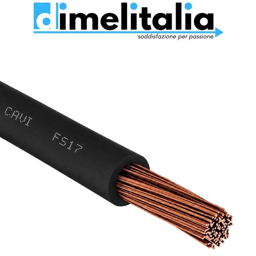 Cavo elettrico unipolare fs17 2 5 mm² nero 450 750v matassa 100 metri