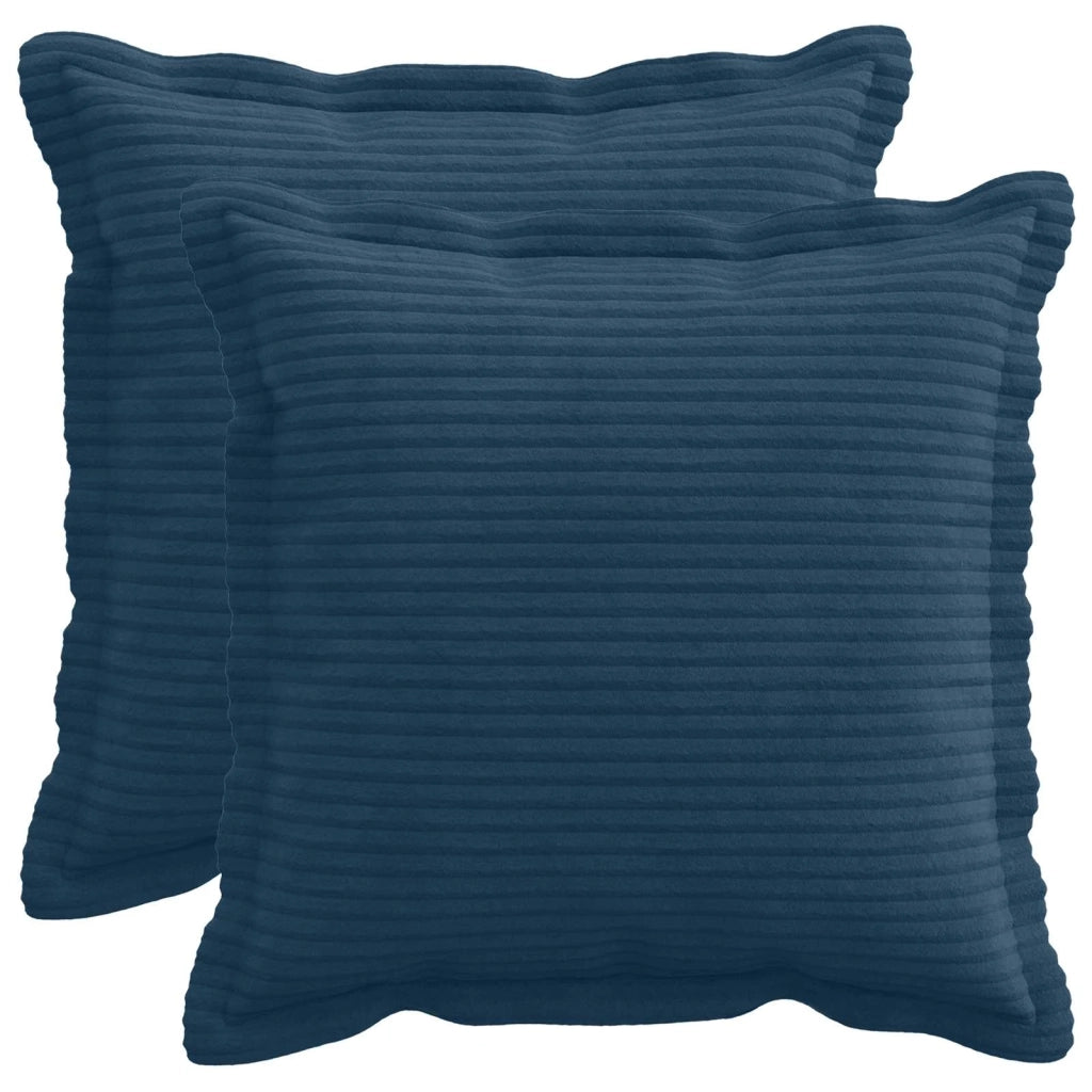 Federa 2 pz HOUTEN Blu navy 50 x 50 cm corduroy 919108