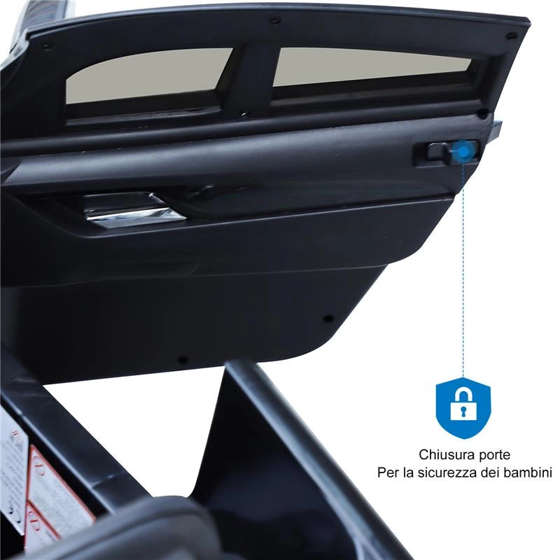 MACCHINA AUTO ELETTRICA 6 V CON TELECOMANDO PER BAMBINI 106 X 64 X 51 CM NERO