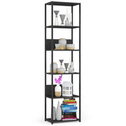 Scaffale stilo loft con ripiani in legno 50 cm Nera 50 cm 50x32x192 cm