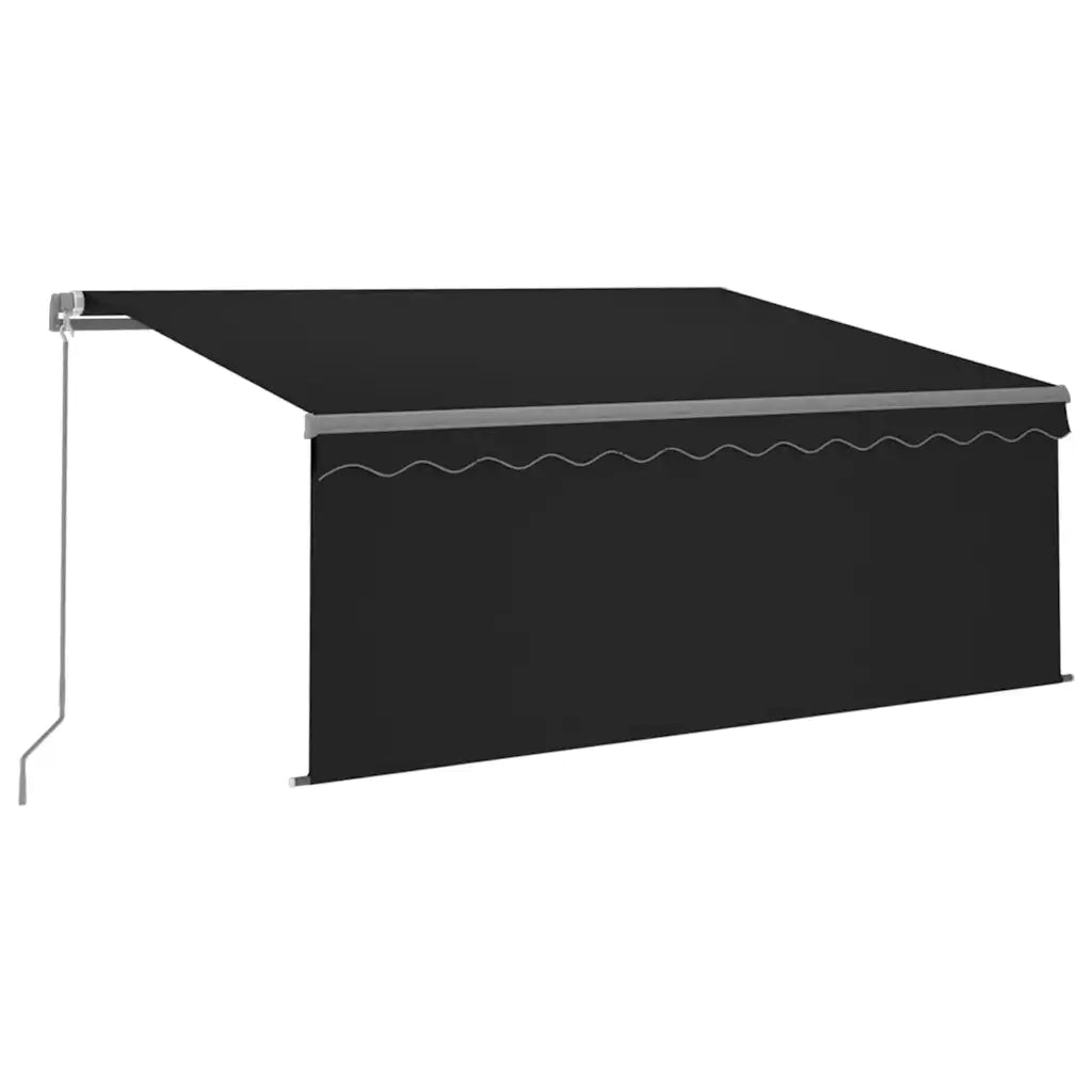 Tenda Retrattile Manuale con Parasole e LED 3,5x2,5 m Antracite