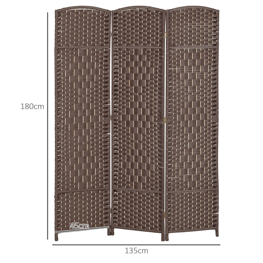 Paravent in legno 3 ante ¨C zephmum ¨C 135x180 cm marrone