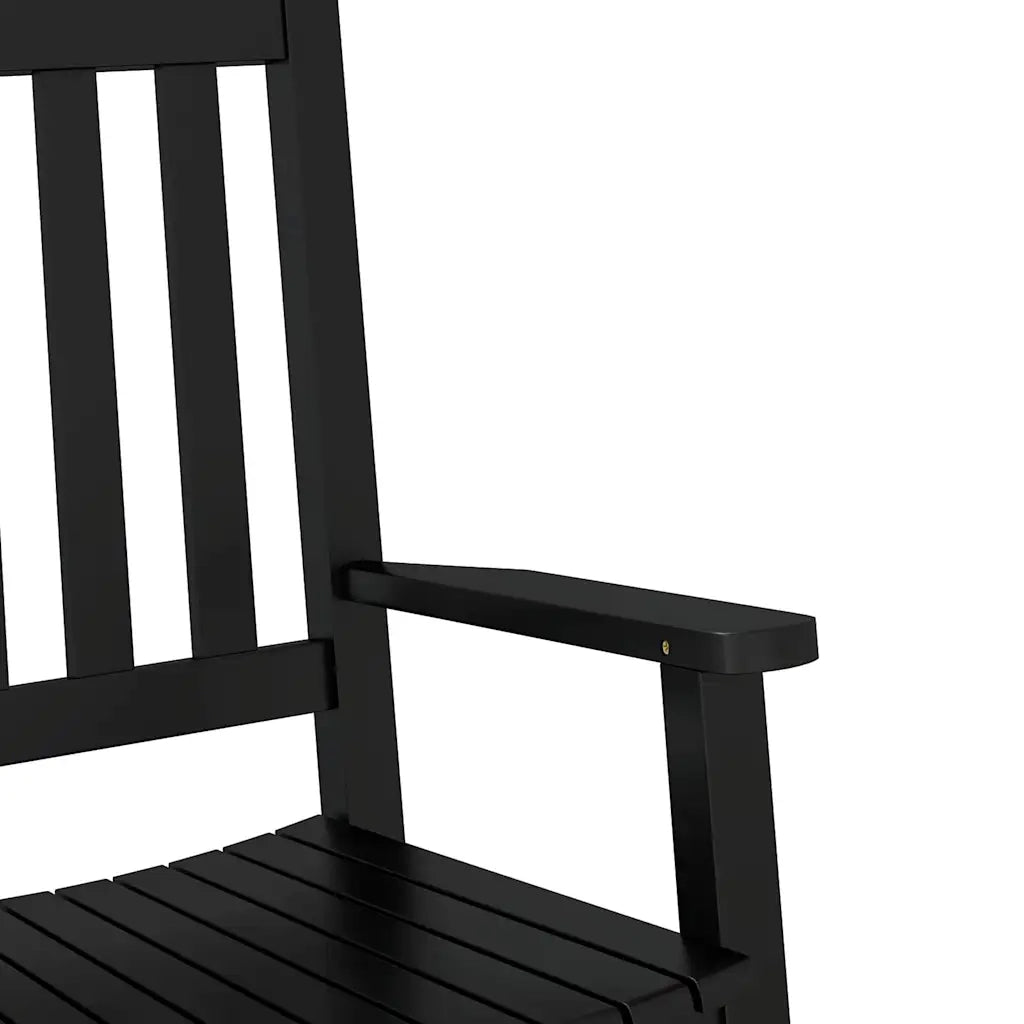 Sedia a Dondolo per Bambini nera in Legno Massello di Pioppo CFW7252229