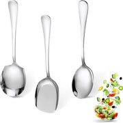 Lettore servizio in acciaio inossidabile, forchetta servizio, cucchiaio da dessert, buffet, cucchiaio da dessert, insalata, cucchiaio da dessert, cucchiaio grande in acciaio inossidabile, cucchiaio da servire con manici lunghi, per occasioni speciali.
