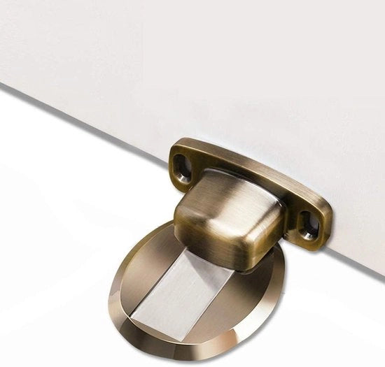 Stopper magnetico forte - Blocco porta pesante con adesivo 3M - 2 pezzi bronzo