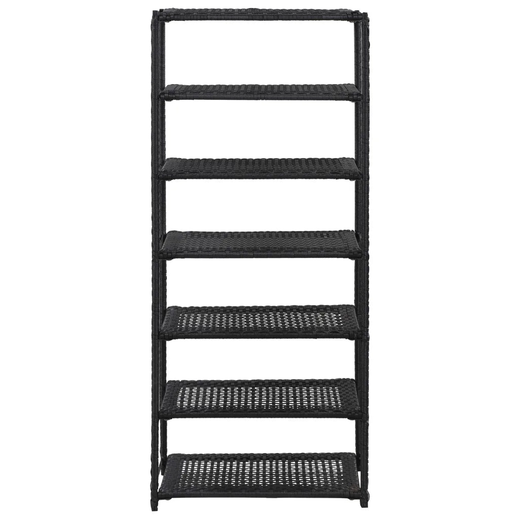 Scarpiera Nera 50x30x120 cm in Polyrattan 46977