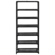 Scarpiera Nera 50x30x120 cm in Polyrattan 46977