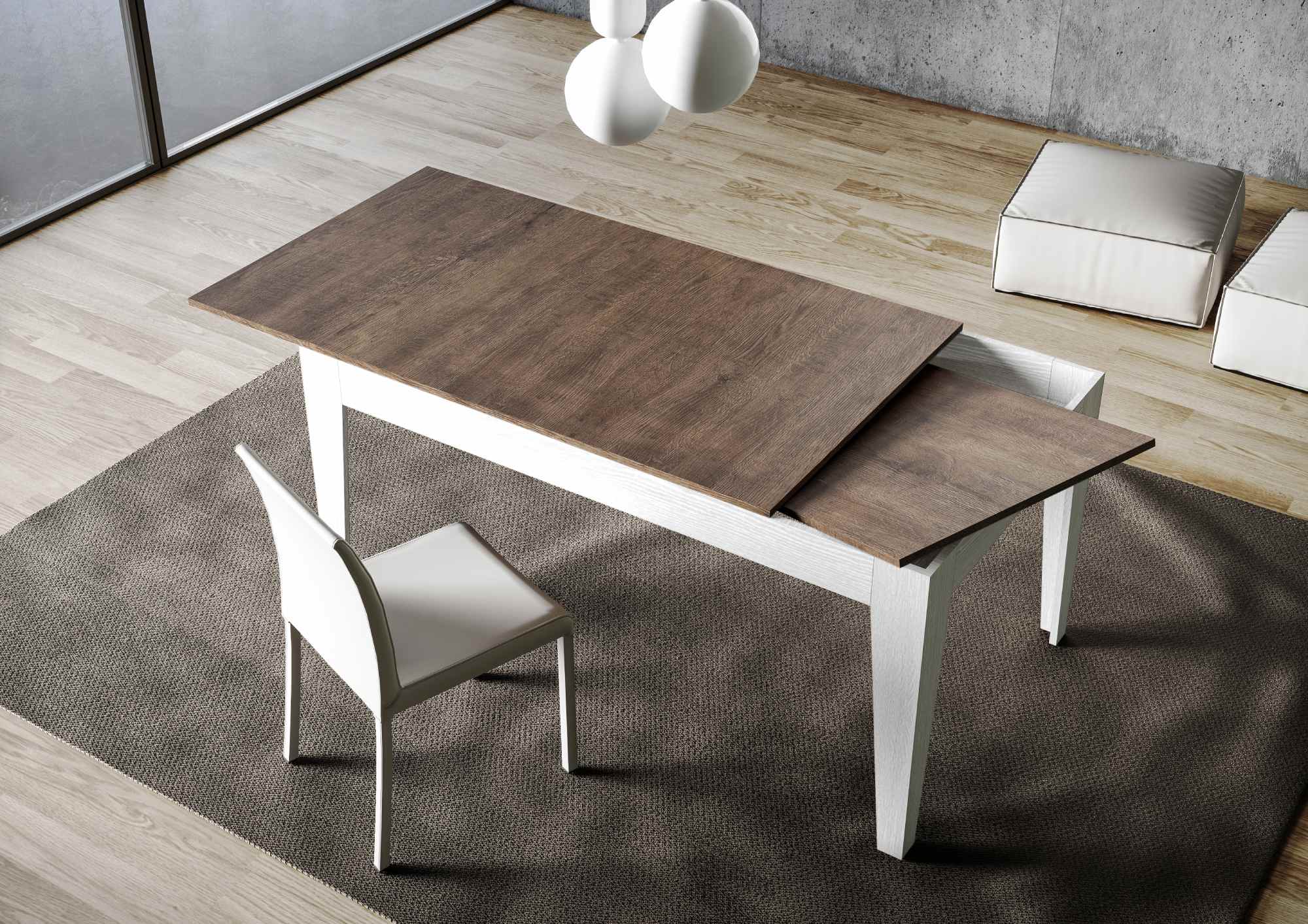 Tavolo Allungabile 120-180x90x77 cm Cico Mix Noce