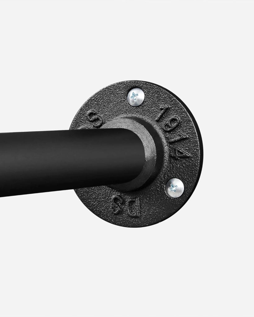 Attaccapanni da Muro, Barra Appendiabiti da Parete a Tubo, Stile Industriale, Salvaspazio, 30 x 112 x 29,3 cm, Portata di 60 kg, Montaggio Facile, per Spazio Stretto, Nero HSR64BK