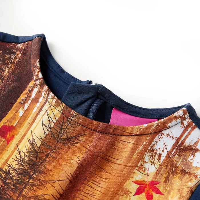 Abito da Bambina a Maniche Lunghe Blu Marino 116 14889