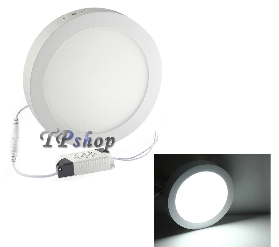PLAFONIERA LED FARETTO FARO PANNELLO ESTERNO 12 18 20 25 W TONDO CALDA FREDDA Non applicabile,20 Watt Luce Bianca