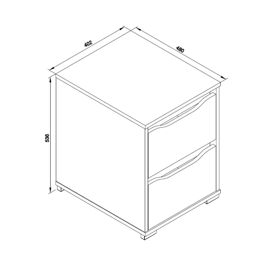 Vicco Cassettiera per camera da letto Bianco 40.2 x 53.6 cm