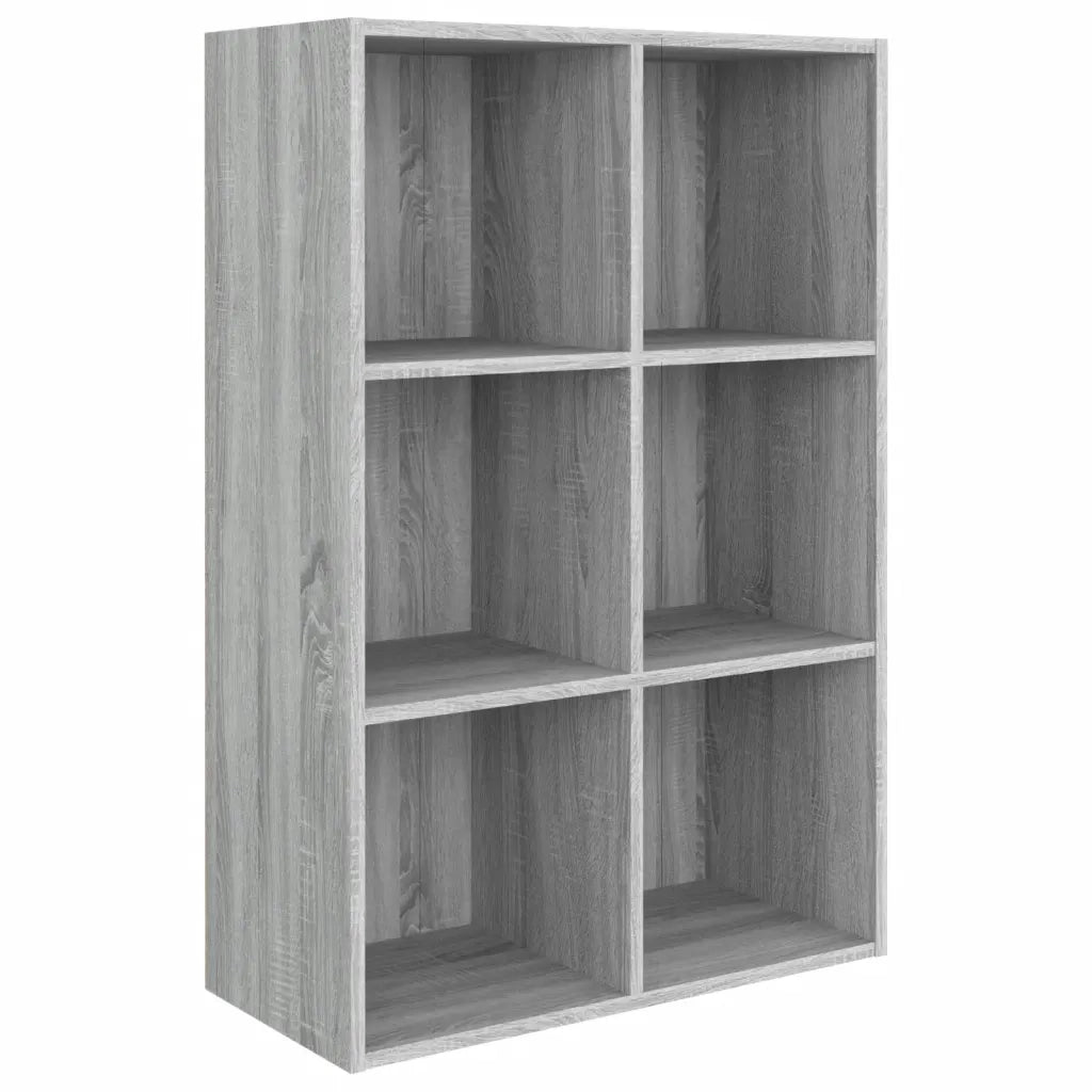 Libreria-Credenza-Armadietto Portaoggetti Grigio Sonoma 66x30x98 cm Legno Multistrato