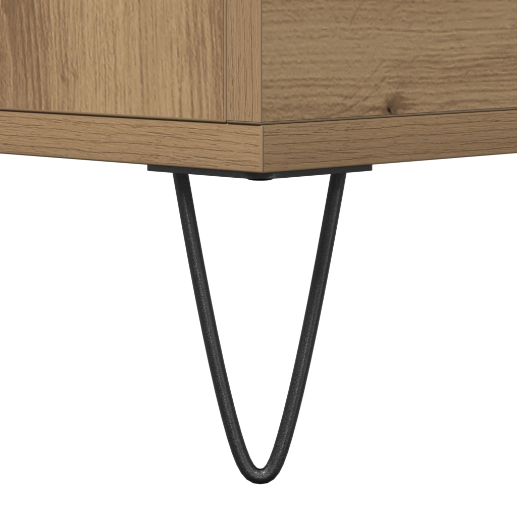 Credenza con Cassetti Rovere Artigianale 60x35x70 cm Legno Ingegnerizzato