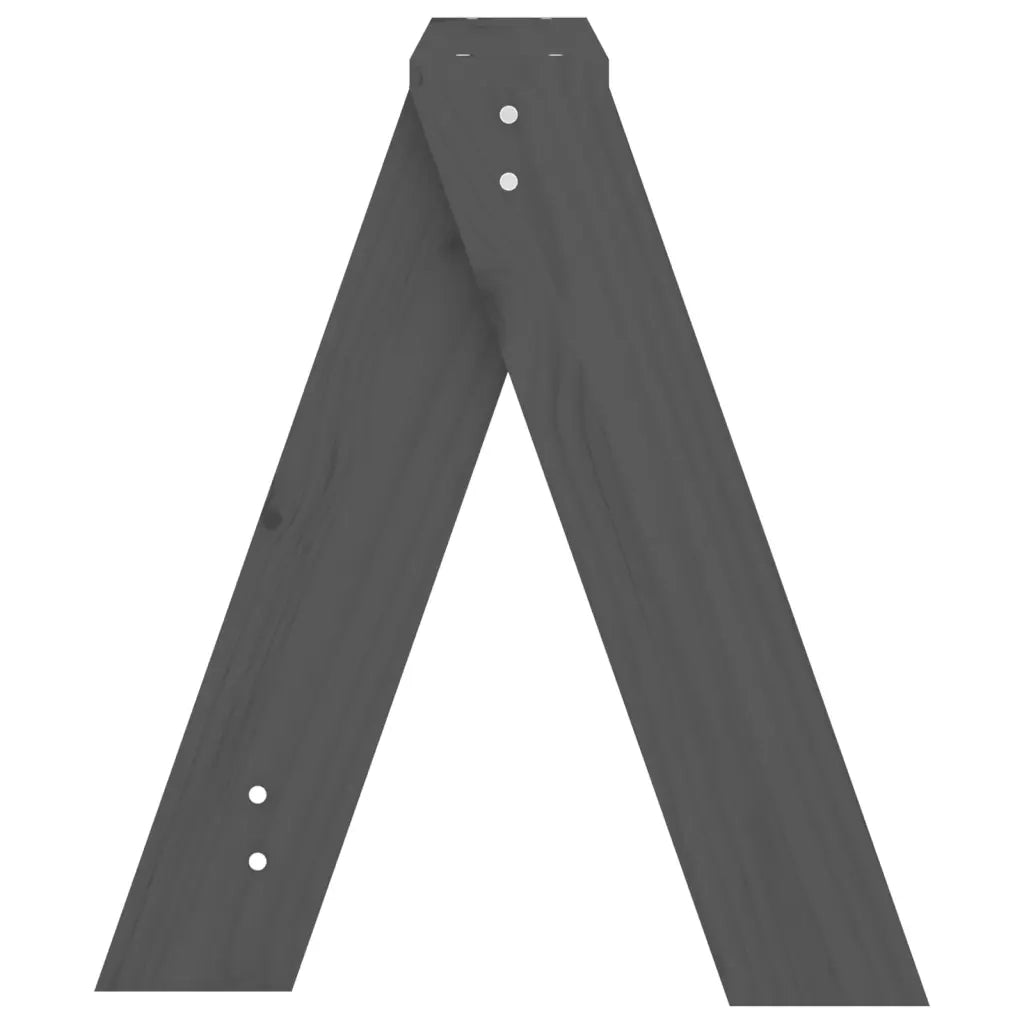 Sgabelli 2 pz grigio 40x40x45 cm in Legno Massello di Pino cod mxl 50320