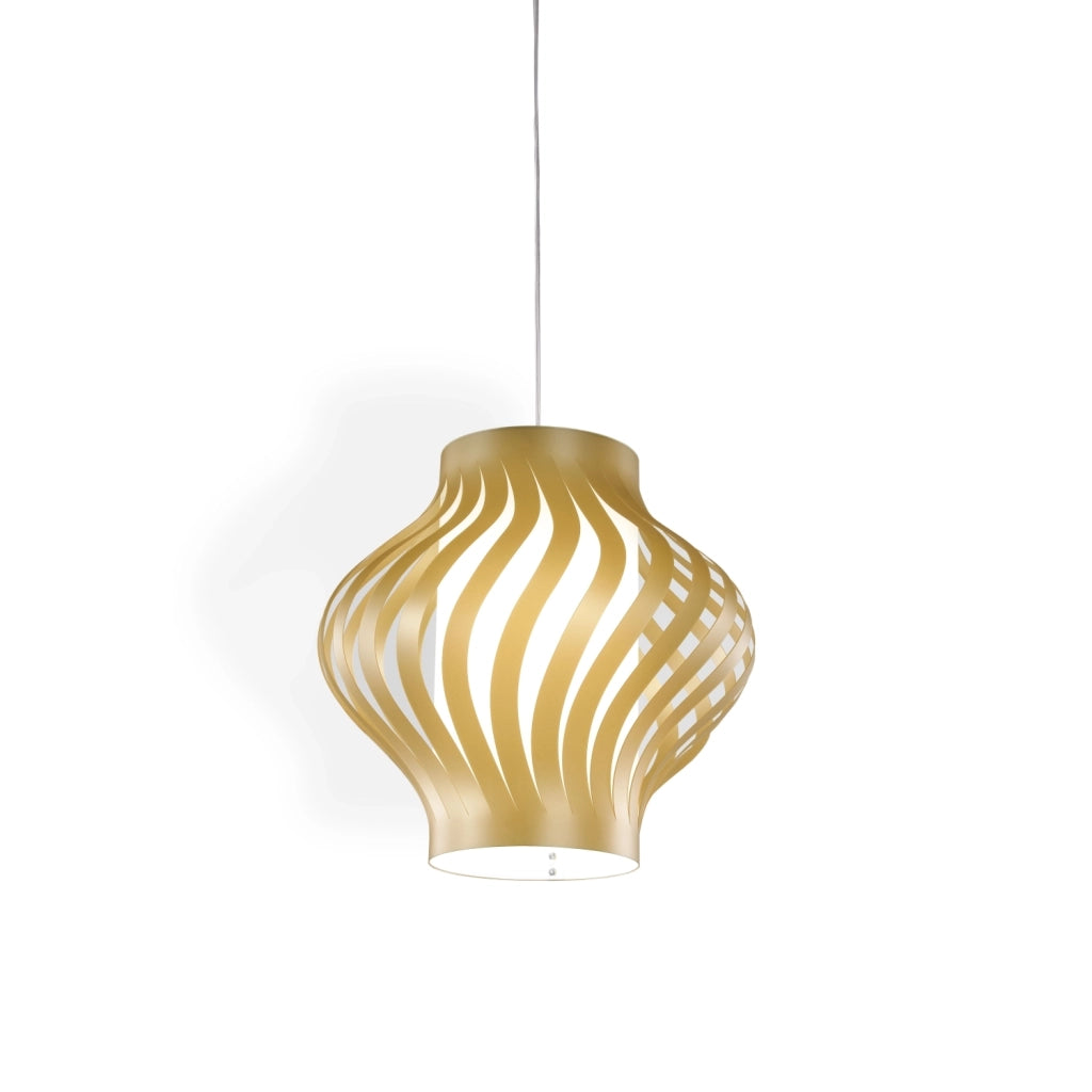 Sospensione Da Esterno Moderna Helios Polilux ® New Gold 1 Luce E27
