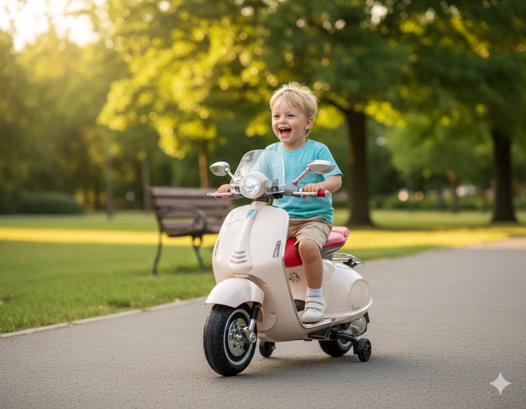 Piaggio Vespa 946 Elettrica 12V per Bambini Bianca