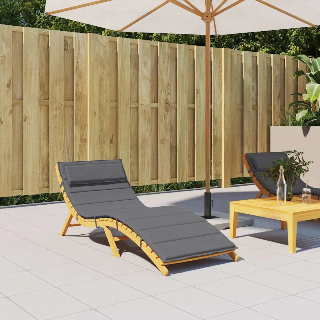 Cuscino per sedie | Cuscino per Lettino Antracite 180x60x4 cm in Tessuto Oxford