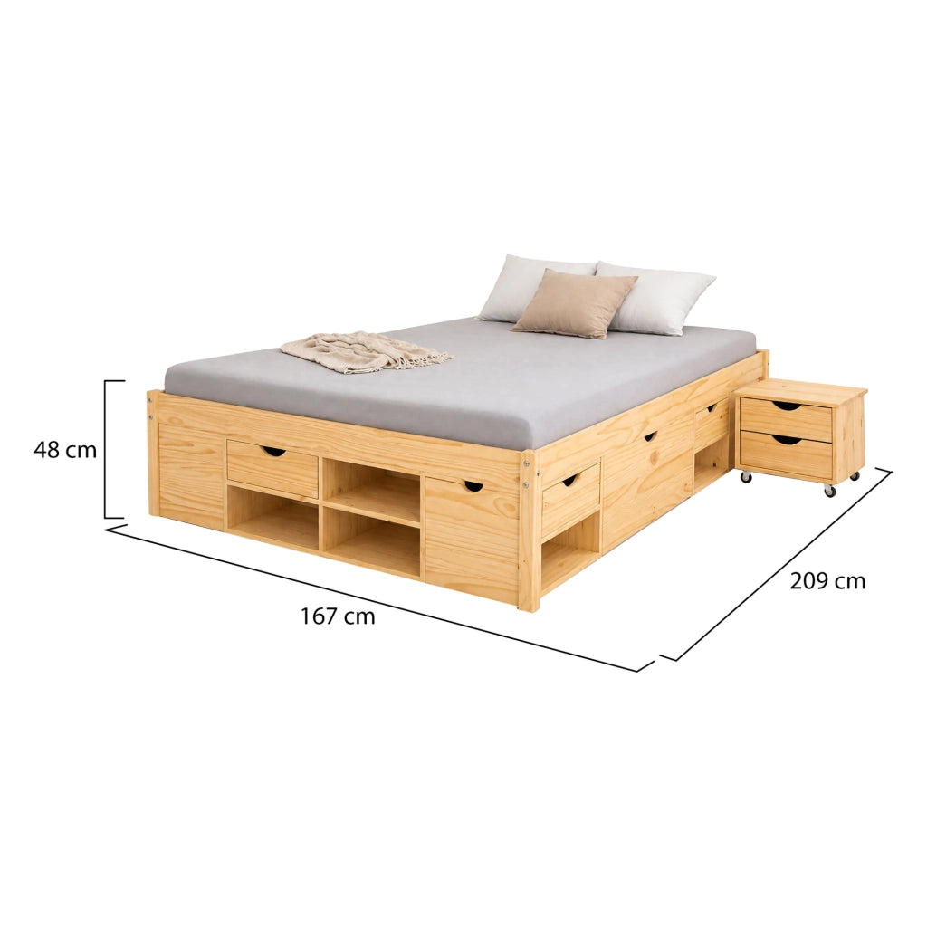 Letto Matrimoniale Ligosullo, Letto Matrimoniale, Marrone